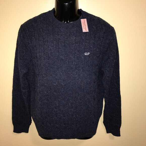 Men's Vineyard Vines Wool Cable Knit Sweater-Size: S - Picture 1 of 11